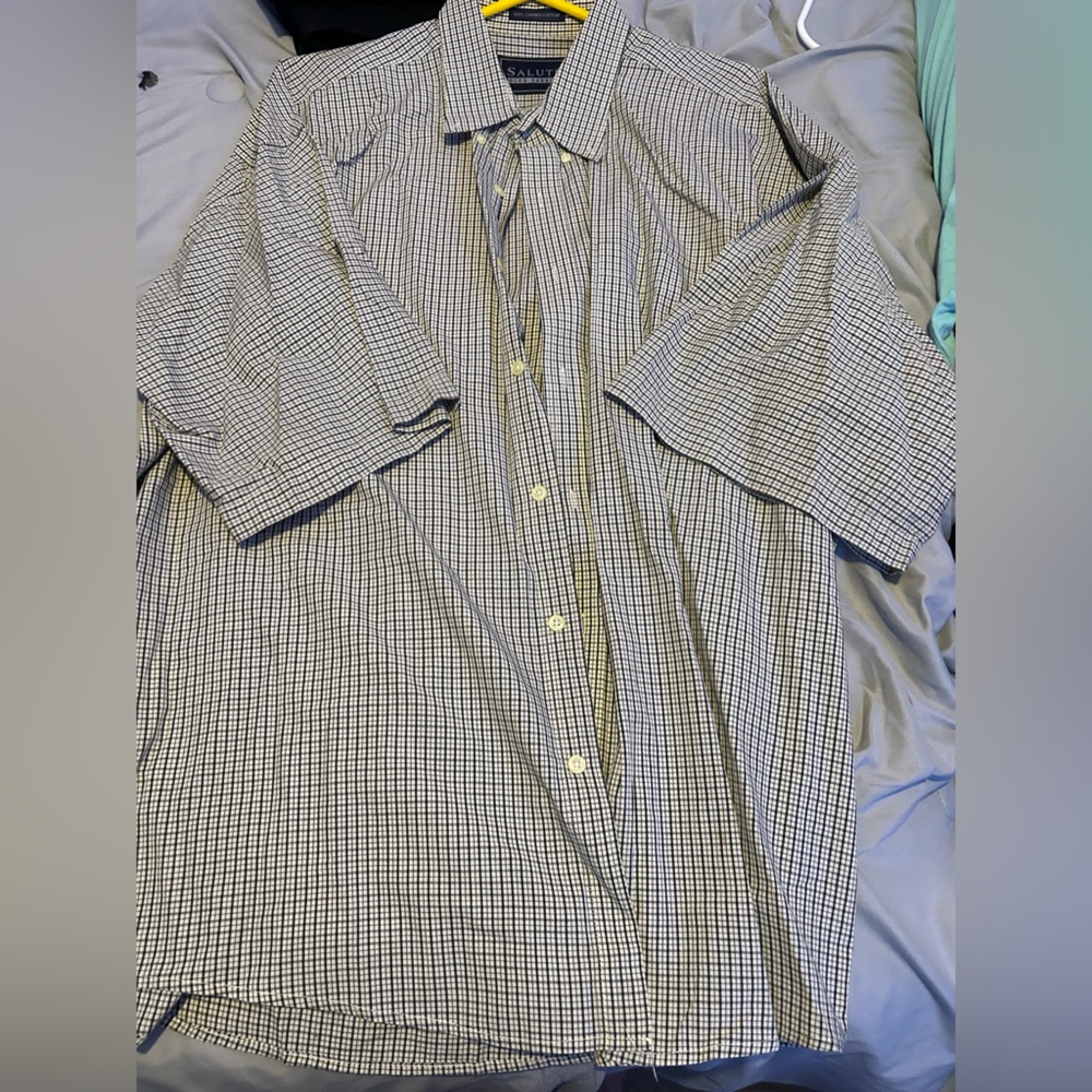 Extra large plaid button up